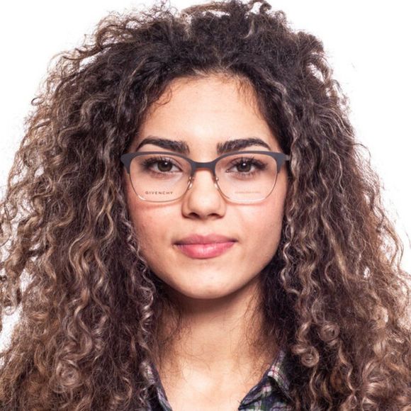 Givenchy Eyeglasses GV0076 2M2 Black Gold Rectangle Metal Women - Picture 4 of 10